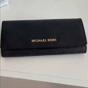 Michael Kors Black Leather Clutch